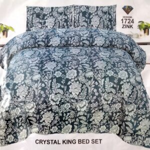Diamond Cotton Satan King size double bed sheet Des#1724