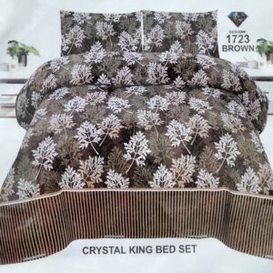 Diamond Cotton Satan King size double bed sheet Des#1723