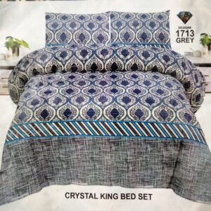 Diamond Cotton Satan King size double bed sheet Des#1713