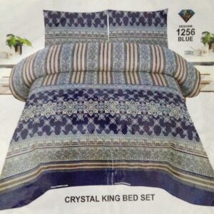 Diamond Cotton Satan King size double bed sheet Des#1256