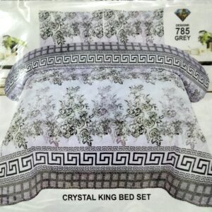 Diamond Cotton Satan King size double bed sheet Des#785