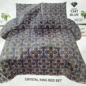 Diamond Cotton Satan King size double bed sheet Des#1341